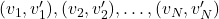 (v_1, v_1'), (v_2, v_2'), \dots, (v_N, v_N')