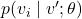 p(v_i \mid v'; \theta)